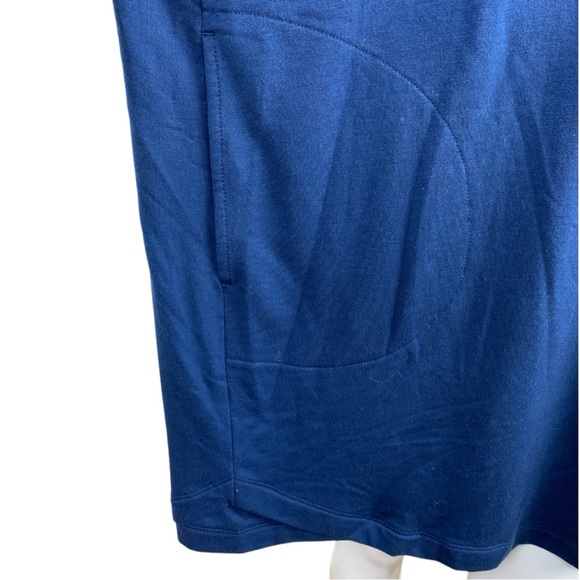 NWOT Purejill Luxe Tencel Cowl Neck Jersey Dress Blue Long Sleeve Pockets XL - Picture 12 of 17